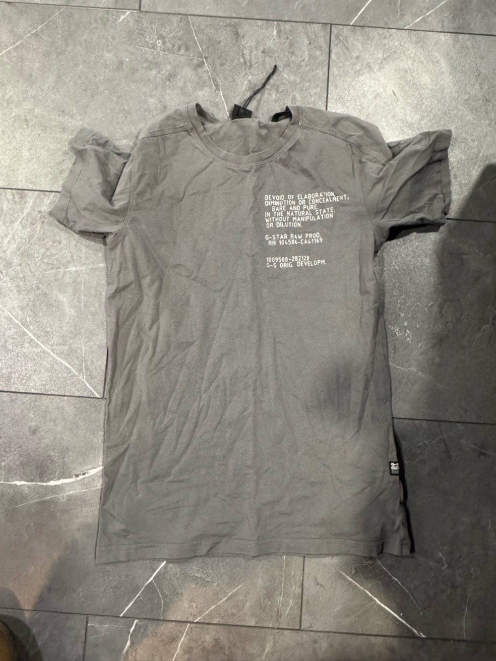 G-Star Raw Gray Crew Neck Graphic T-Shirt